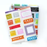 made for you - labels in primary - designer pamut méteráru