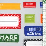 made for you - labels in primary - designer pamut méteráru