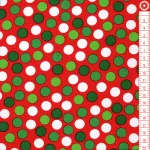 remix - dots in crimson - designer pamut méteráru