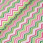 remix - zigzag in garden - designer pamut méteráru