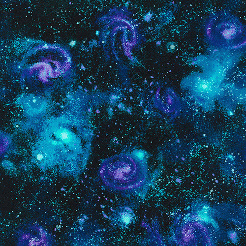 stargazers - galaxy in nightfall - designer pamut méteráru
