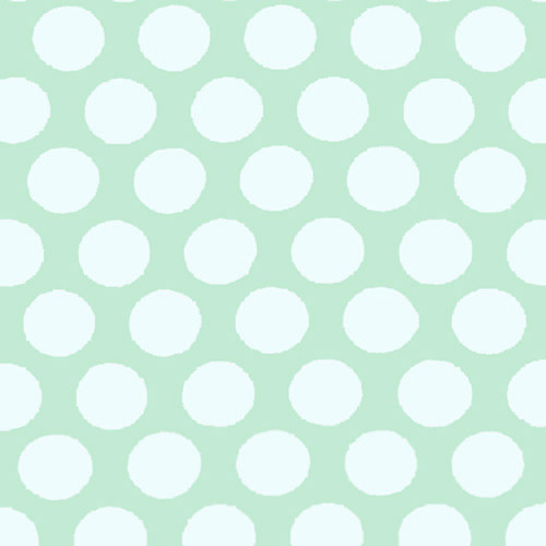 little prints - polka dots in mint - designer pamut dupla géz anyag