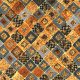 Gustav Klimt - diagonal tile in gold - designer pamut méteráru