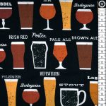 sör - cheers - beer styles in black - designer pamut méteráru