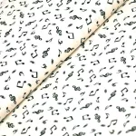 hangjegy - on the lighter side - music note in ivory - designer pamut méteráru