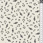 hangjegy - on the lighter side - music note in ivory - designer pamut méteráru