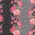 virágok sávban - surrey meadows - vertical floral stripe in grey - designer pamut méteráru