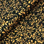 arany magyal - winter's grandeur - metallic holly in holiday - designer pamut méteráru