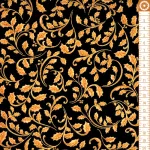 arany magyal - winter's grandeur - metallic holly in holiday - designer pamut méteráru