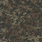 camo - geometric in forest - designer pamut méteráru