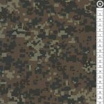 camo - geometric in forest - designer pamut méteráru