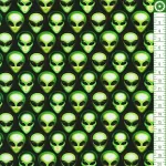 UFO - area 51 - alien faces in onyx - designer pamut méteráru