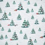 téli fenyő - i'm snow cute - trees in bright - designer pamut méteráru