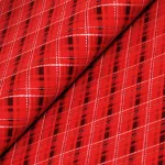 kockás - winter's grandeur - metallic plaid in scarlet - designer pamut méteráru