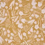 növények - wild and free - tonal flowers in sienna - designer pamutvászon méteráru