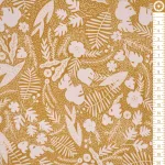 növények - wild and free - tonal flowers in sienna - designer pamutvászon méteráru