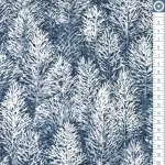 havas fák - first snow - metallic in evening - designer pamutvászon méteráru