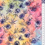 virág - watercolor blossoms in blossom - batikolt kézműves designer pamut méteráru