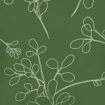 levelek - spring shimmer - sprout in silver & green - designer pamutvászon méteráru