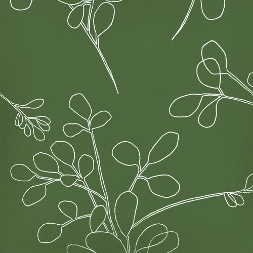 spring shimmer - sprout in silver & green - designer pamutvászon méteráru