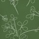 levelek - spring shimmer - sprout in silver & green - designer pamutvászon méteráru