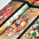 Renoir - floral paintings in nature - designer pamutvászon méteráru - 60,5*110 cm