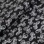 bicikli (musings - bicycle in black) - designer pamutvászon méteráru