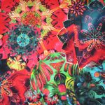 florence - medallion in garden - designer pamutvászon méteráru