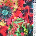 florence - medallion in garden - designer pamutvászon méteráru