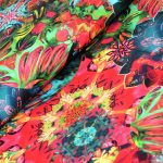 florence - medallion in garden - designer pamutvászon méteráru