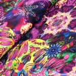 florence - medallion in lilac - designer pamutvászon méteráru