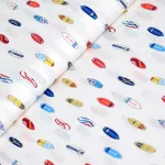 szörf deszka - pleasures and pastimes - surf life in white - designer pamutvászon méteráru