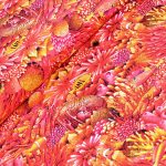 korallzátony - coral canyon - coral in ember - designer pamutvászon méteráru