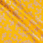 méhsejt - spring shimmer - honeycomb in marigold - designer pamutvászon méteráru