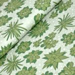 pozsgás növények - sunroom - succulents in sea mist - designer pamutvászon méteráru