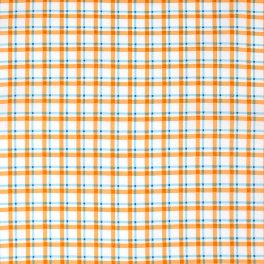   kockás - wildflowers - plaid in orange - designer pamutvászon méteráru