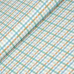 kockás - farm to table - plaid in natural - designer pamutvászon méteráru