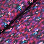 apró virágok bordón - bright side - scattered floral in berry - designer pamutvászon méteráru