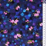 apró virágok kéken - bright side - scattered floral in midnight - designer pamutvászon méteráru