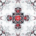 karácsonyi medalion - holiday flourish - medallion - silver - designer pamutvászon méteráru