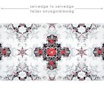 karácsonyi medalion - holiday flourish - medallion - silver - designer pamutvászon méteráru