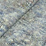 hóesés a fenyvesben - twilight snowfall - earth - batikolt kézműves designer pamut méteráru