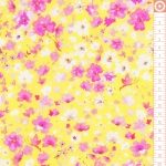 virágok és lepkék - bee free in sunshine - designer pamutvászon méteráru