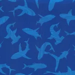cápa - zanzibar performance print in ocean - designer poliészter puplin szörf méteráru