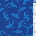 cápa - zanzibar performance print in ocean - designer poliészter puplin szörf méteráru