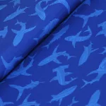 cápa - zanzibar performance print in ocean - designer poliészter puplin szörf méteráru