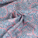 london calling - floral kaleidoscope in navy - VÉKONY pamut designer lawn méteráru