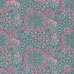 london calling - floral kaleidoscope in navy - VÉKONY pamut designer lawn méteráru