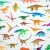 dinoszaurusz - alphabetosaurus - dino on white - designer pamutvászon méteráru