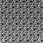 rózsa - jardin noir - geometric roses in jet - designer pamutvászon méteráru